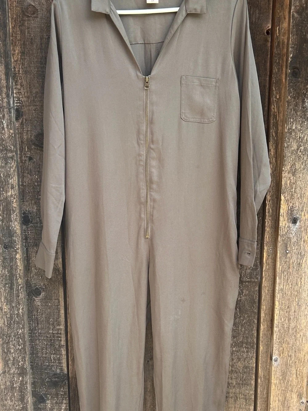 Smash + Tess Olive Green/Taupe Utility Jumpsuit - Picture 1 of 5